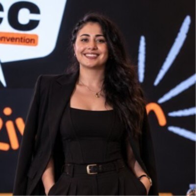 Reem Dissoky, on stage at FFCC KSA 2026.