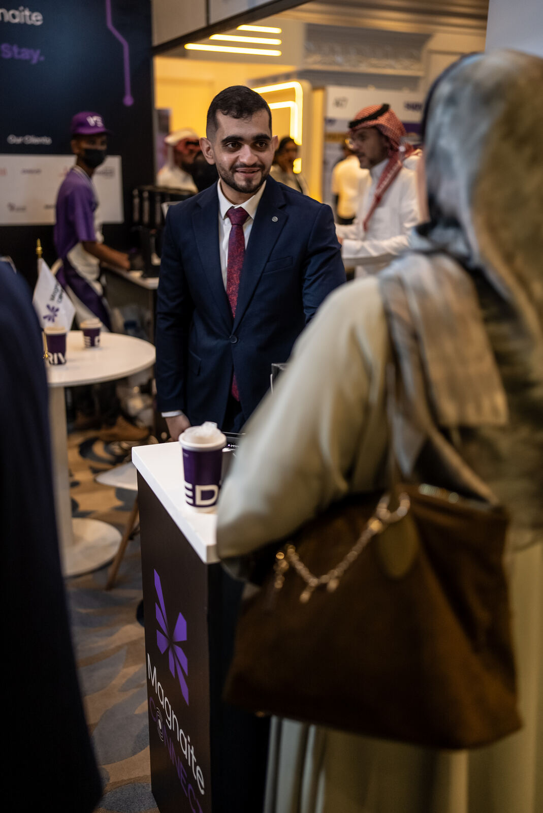 A Magnaite representative at the Magnaite Connect counter.